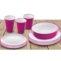Omada Essgeschirrset 16-tlg. fuxia für 4 Personen