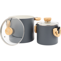 Bo-Camp Urban Outdoor Barbican Topfset Aluminium mit Keramikbeschichtung und Induktion 2 teilig