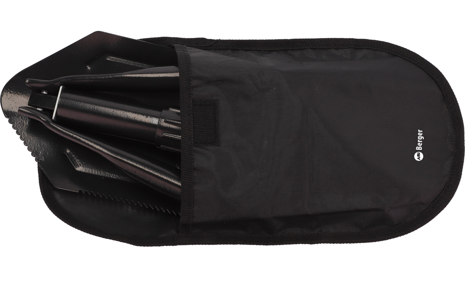 Schwarze Gürteltasche mit mehreren Stiften