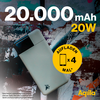 Aqiila Powerbird Powerbank 20 W 20000 mAh moosgrün