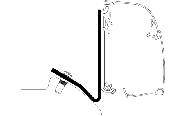 Produktbild Thule Markisenadapterset 3 teilig f&uuml;r Mercedes Sprinter mit Aufstelldach und Thule Omnistor 5200 Wandmarkise 3,15 / 4 / 4,5 Meter 1