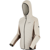 Veste à capuche beige avec fermeture éclair et coupe ajustée, avec matelassage moderne à l'avant