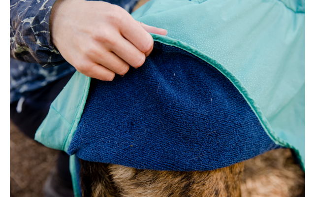 Ruffwear Dirtbag serviette pour chiens Aurora Teal 1,27 x 27 x 29 cm XS