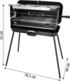 Berger 3-Flammen Koffergasgrill Schwarz 30 mbar