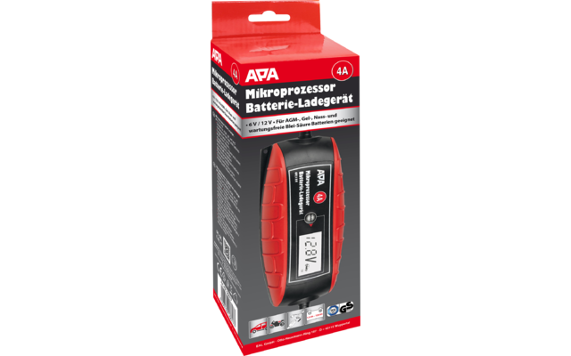 Apa Mikroprozessor Batterie-Ladegerät, 9-stufig, Ladeerhaltungsfunktion, 6/12V, 4A 
