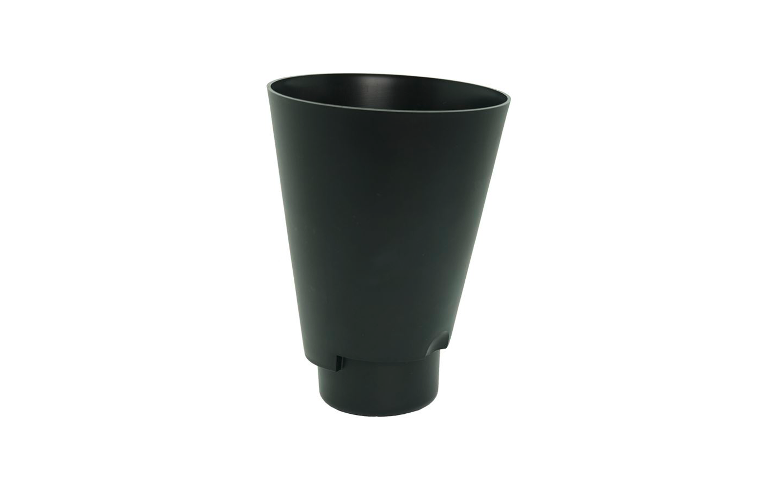 Schwarzer Blumentopf ohne Pflanze