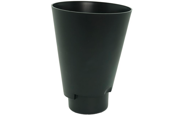 Schwarzer Blumentopf ohne Pflanze