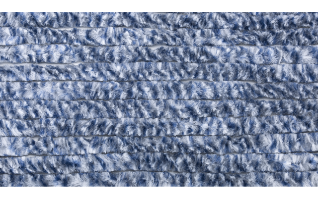 Nahaufnahme eines hellblauen, gerippten Textils mit horizontalen Linien und unregelmäßiger Oberfläche