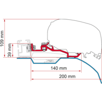 Fiamma Kit Smart Clamp Ducato Markisenadapter f&uuml;r F80s an Ducato ab 2006