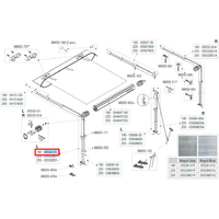 Fiamma Spannstange mit St&uuml;tzfu&szlig; links f&uuml;r Markise Caravan Store 190 Ersatzteilnummer 05532-01-