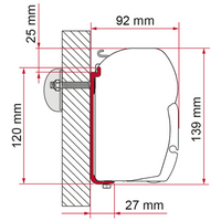 Fiamma Adapter AS 300 f&uuml;r Markise F45 Ersatzteilnummer 98655-503