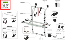 250002QX - Fiamma Montagesatz für Fahrradträger Carry Bike Mercedes Vito Ersatzteilnummer 98656M183 