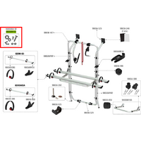 Fiamma Montagesatz f&uuml;r Fahrradtr&auml;ger Carry Bike Mercedes Vito Ersatzteilnummer 98656M183 