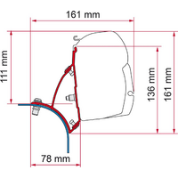 Fiamma Kit VW T5 / T6 Lift Roof Markisenadapter f&uuml;r F45s an VW T5 / T6 mit Aufstelldach
