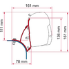 Kleines Produktbild Fiamma Kit VW T5 / T6 Lift Roof Markisenadapter f&uuml;r F45s an VW T5 / T6 mit Aufstelldach 1