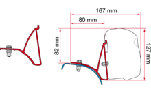 250002UZ - Fiamma Kit Renault Trafic / Opel  Vivaro / Nissan Primastar Markisenadapter / Halterung für Markise F43 Ersatzteilnummer: 98655A854