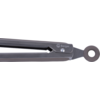 Opgevouwen zilverkleurige metalen tang met een ronde ophangopening en de tekst "Berger"