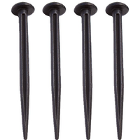 Bent plastic round head pegs 130 mm 4 pieces