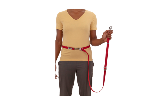 Correa Ruffwear Switchbak para perros con clip Crux de longitud ajustable Rojo Sumac