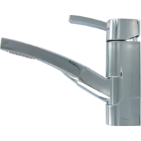 Comet Mitigeur monocommand&eacute; CAPRI avec bec extractible et interrupteur chrom&eacute;