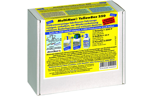 Set decalcificazione acqua potabile MultiMan MultiBox YellowBox 250
