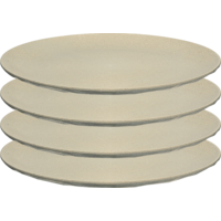 Koziol 4x clubplaat plat bord 260 mm natuur woestijnzand