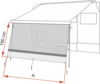 Fiamma Sun View XL 425 Markisenaufsatz Vorderwand Mindestmarkisenl&auml;nge 425 cm, Sonnenschutz Markise Vorderwand