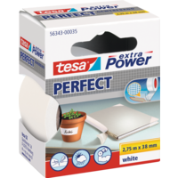 Tesa Extra Power Perfect Klebeband Gewebe 2,75 m Wei&szlig; 38 mm  