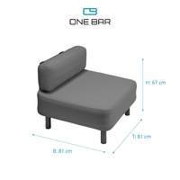 One bar Grundelement 2 Lehnensessel Gestell
