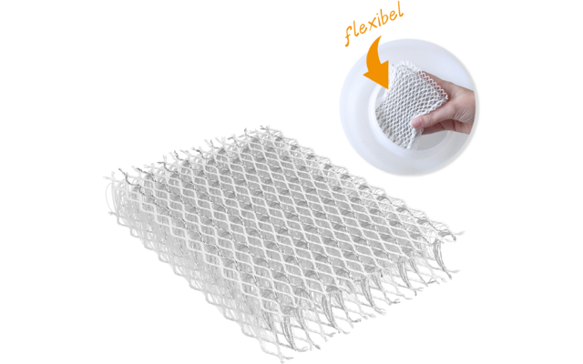 Flexibles, weißes Gitter aus Kunststoff mit geriffelter Oberfläche