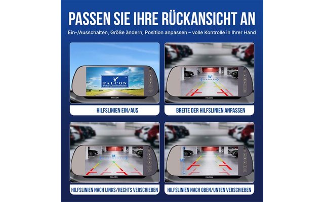 Produktbild Falcon Magnetic Wireless Camera System R&uuml;ckfahrkamera magnetisch mit 7 Zoll Monitor 1