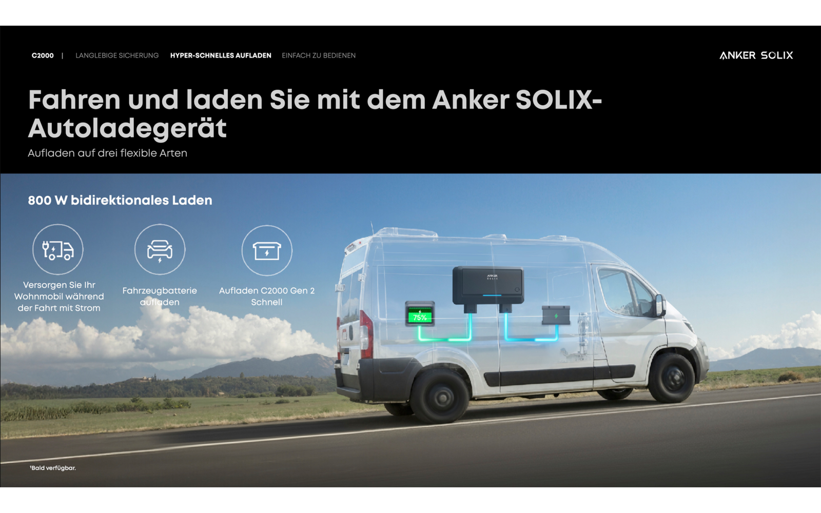 Produktbild Anker Solix C2000 Gen 2 Powerstation 2048 Wh 2400 W mit 800 W Solareingang 1