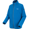 Blaue Softshell-Jacke mit Reißverschluss und langen Ärmeln