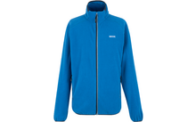 Chaqueta azul con cremallera y cuello alto
