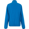 Blauer Pullover von hinten mit langem Arm und Stehkragen