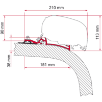 Fiamma Kit Bailey luifeladapter voor Fiamma F80 / F65