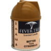 Braune Plastikflasche mit Aufschrift 'FEVER-TREE Scented Candle Bitter Lemon Citronella'
