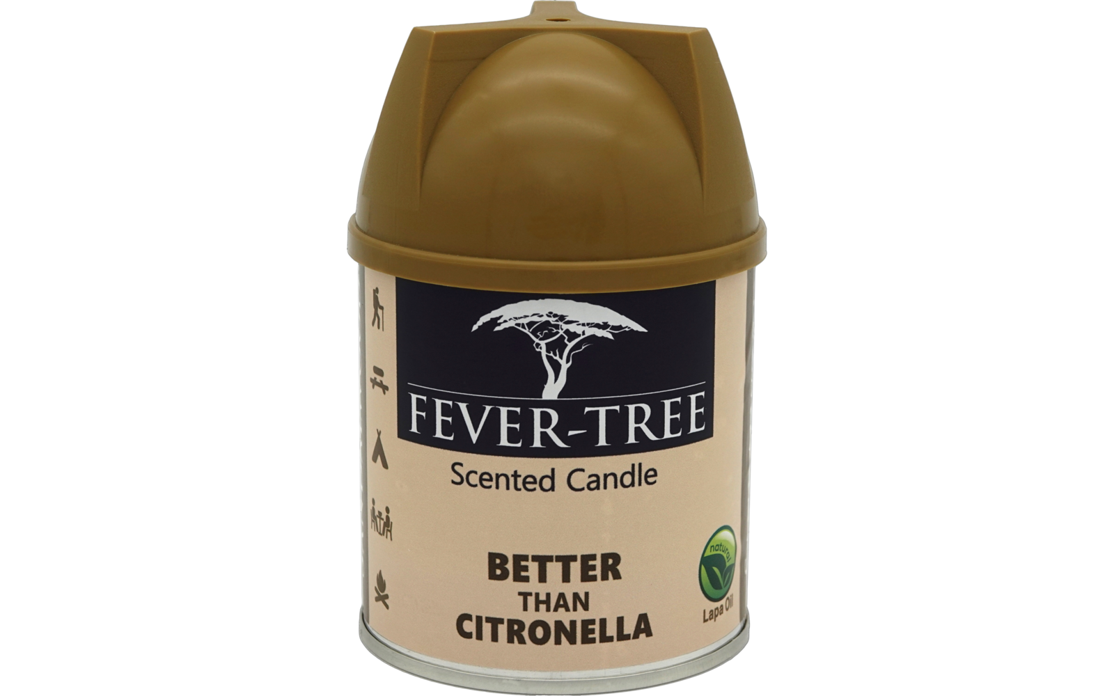 Braune Dose mit Deckel, Aufschrift Fever-Tree Better Than Ever Scented Candle