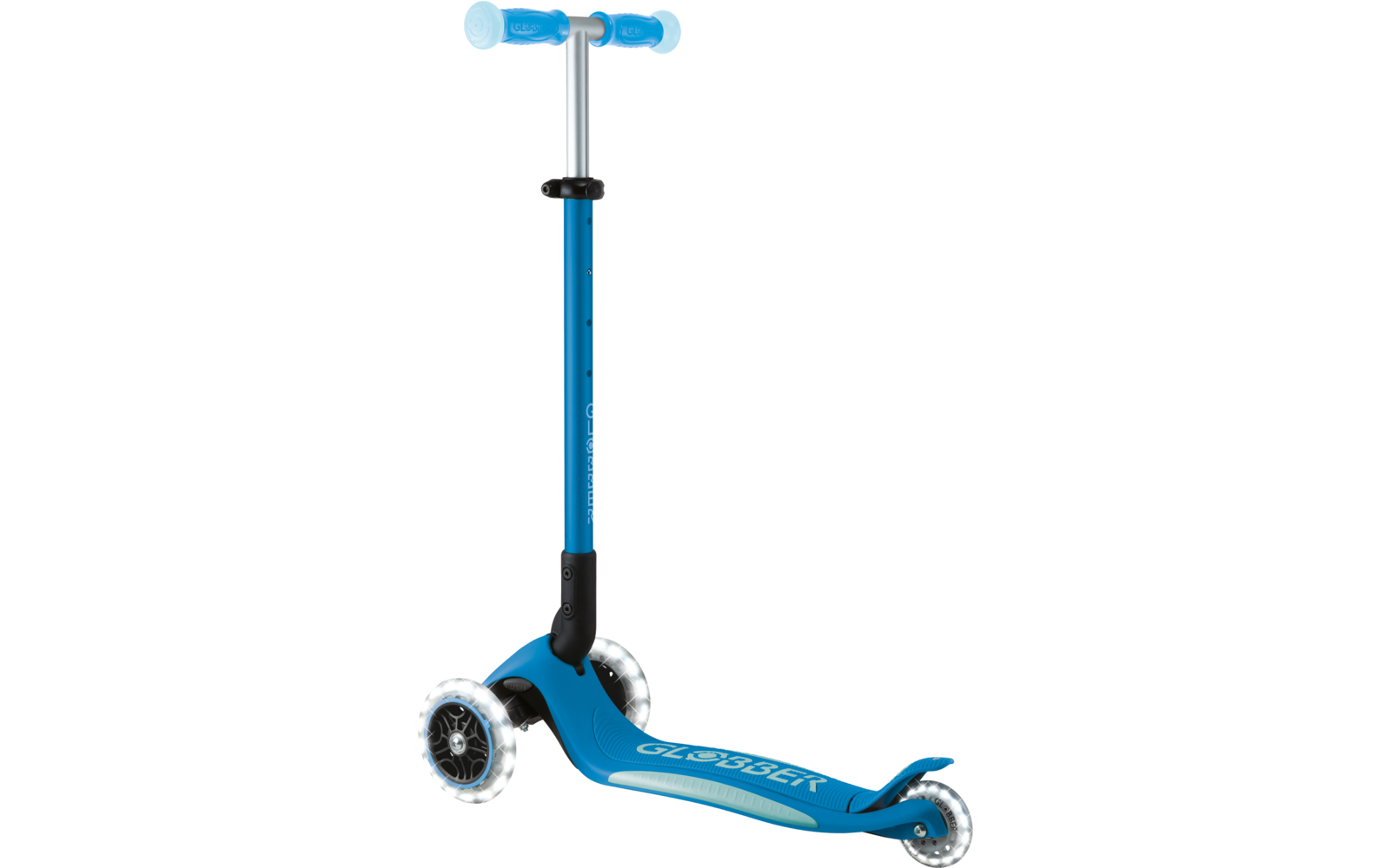 Produktbild Globber Elite Lights Glow Dreirad Scooter h&ouml;henverstellbar mit LED Leuchtrollen 1