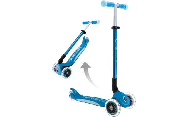 Produktbild Globber Elite Lights Glow Dreirad Scooter h&ouml;henverstellbar mit LED Leuchtrollen 1