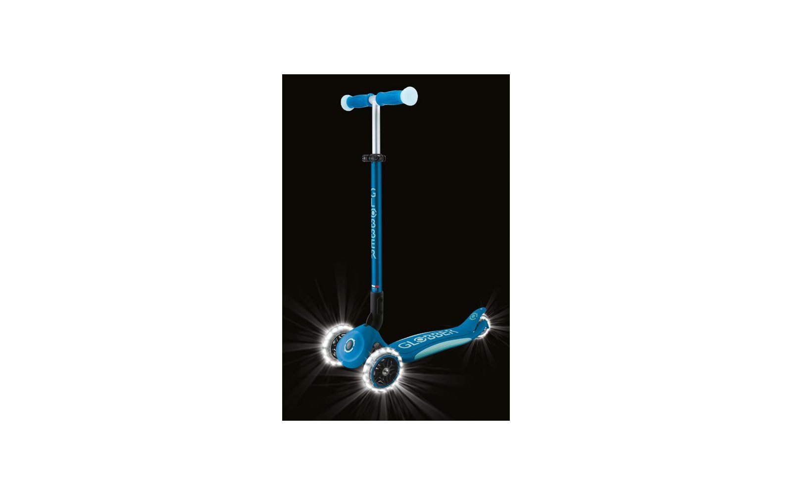 Produktbild Globber Elite Lights Glow Dreirad Scooter h&ouml;henverstellbar mit LED Leuchtrollen 1