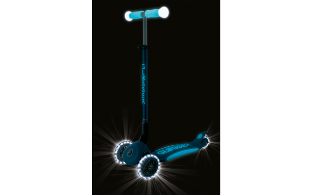 Produktbild Globber Elite Lights Glow Dreirad Scooter h&ouml;henverstellbar mit LED Leuchtrollen 1