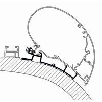 Thule Carthago serie 550 cm tot 2014 dakadapter