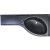 Immagine piccola del prodotto Comet Eckwaschbecken mit Seifenablage links Kunststoff mattschwarz 425 mm x 265 mm 1