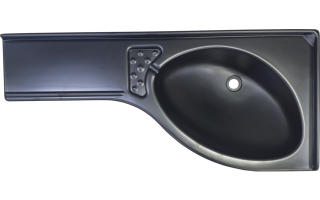 Immagine del prodotto Comet Eckwaschbecken mit Seifenablage links Kunststoff mattschwarz 425 mm x 265 mm 1