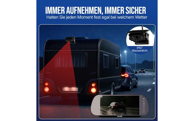 Produktbild Falcon Zusatzkamera f&uuml;r Magnet Funkkamerasystem mit Solarpanel kabellos bis 100 m 1