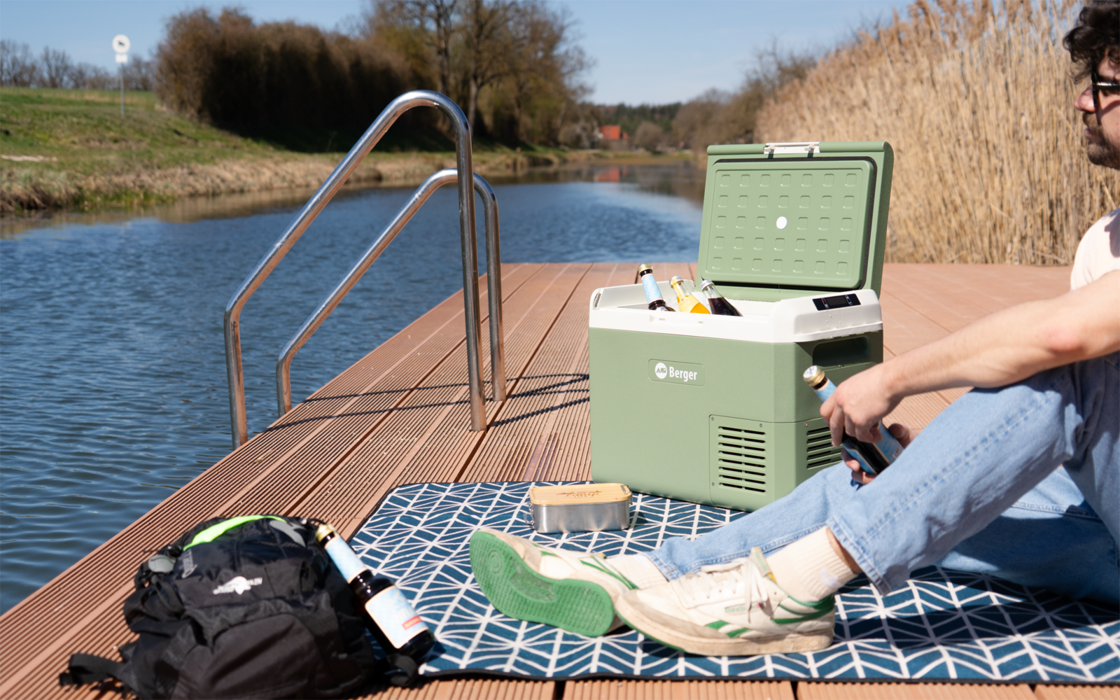 Produktbild Berger EPL Kompressor K&uuml;hlbox mit Tiefk&uuml;hlfunktion 12V 24V 230V 1