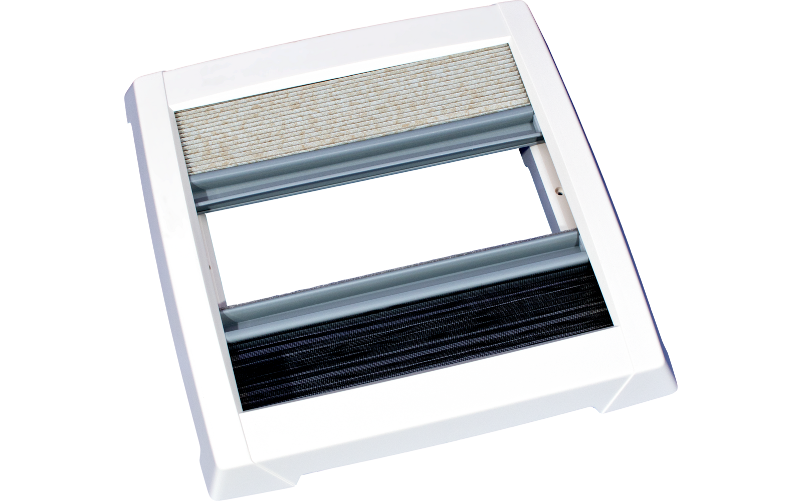 Open roof window with view of the sky