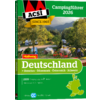 Titelbild des ACSI Campingführer 2026 für Deutschland mit einem Bild von Zelten und Wohnwagen in einer grünen Landschaft