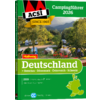 Titelbild des ACSI Campingführer 2026 für Deutschland mit einem Bild von Zelten und Wohnwagen in einer grünen Landschaft